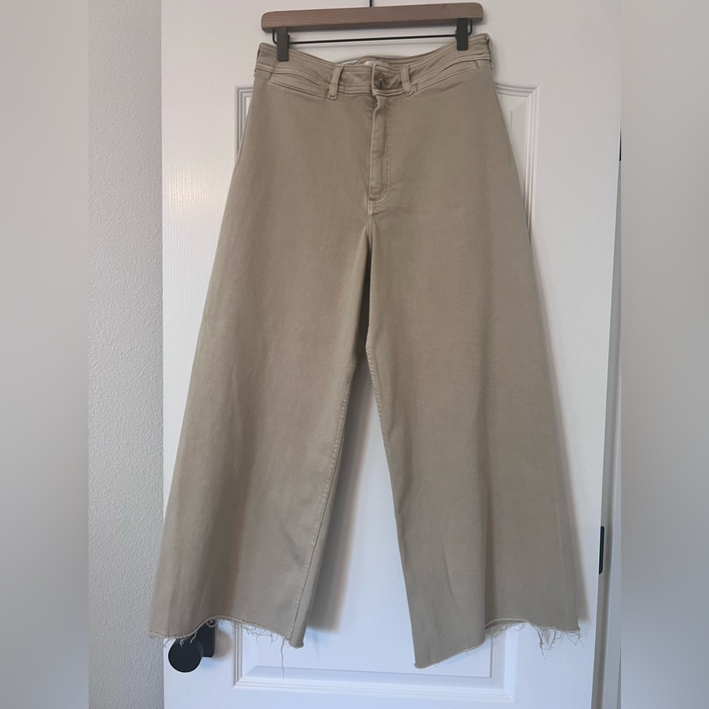 Maeve Wide-Leg Pants in Khaki